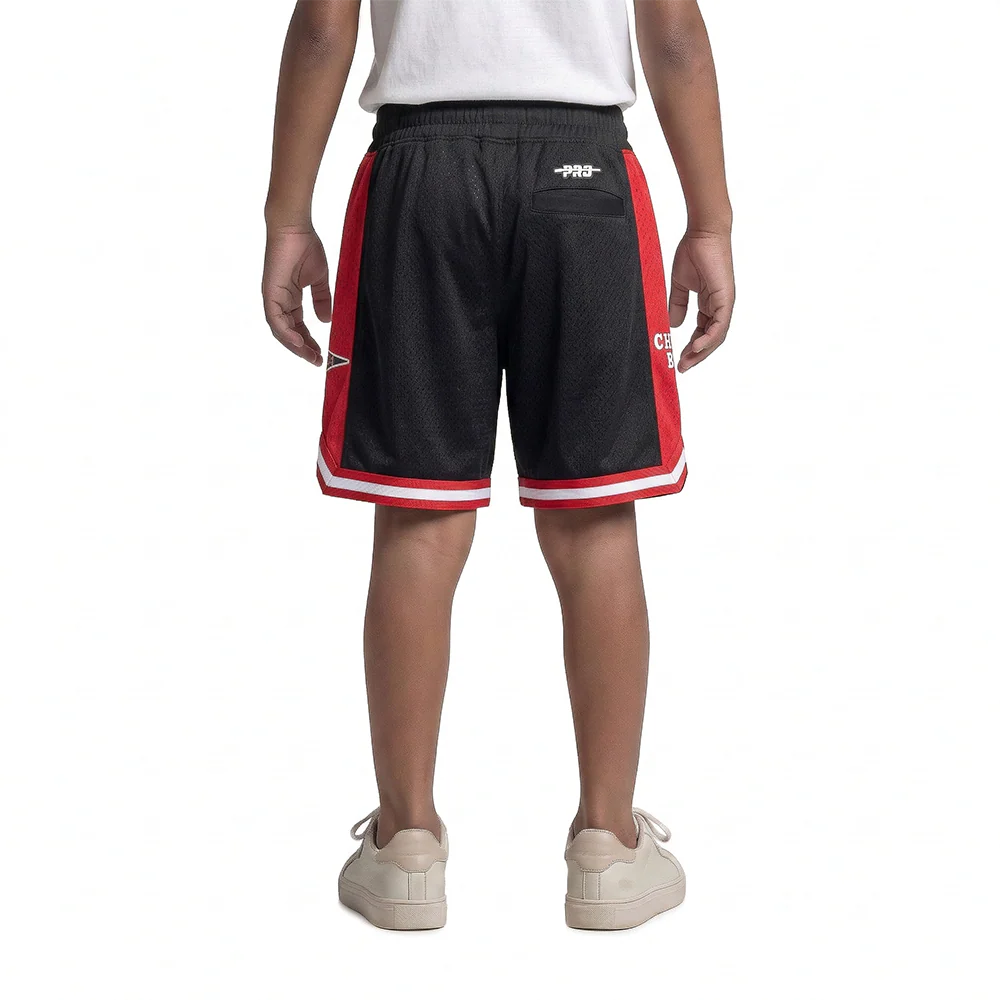 NBA CHICAGO BULLS RETRO CLASSIC LITTLE BOYS FLEECE 2.0 SHORT (BLACK/RED) - Image 2
