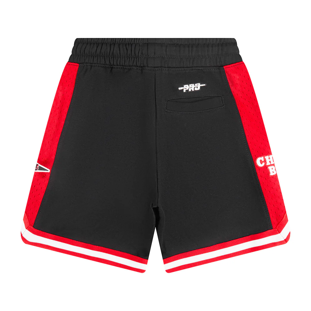 NBA CHICAGO BULLS RETRO CLASSIC LITTLE BOYS FLEECE 2.0 SHORT (BLACK/RED) - Image 5