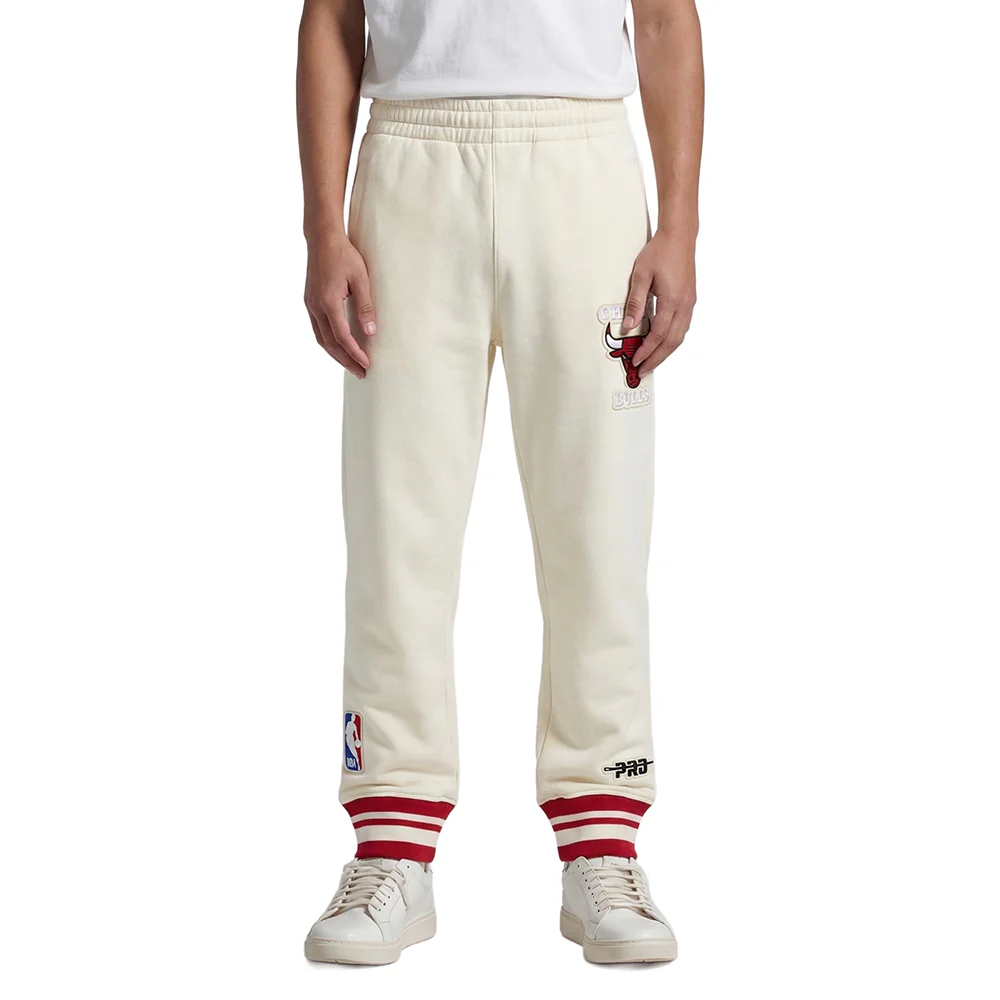 NBA CHICAGO BULLS RETRO CLASSIC LITTLE BOYS RIB FLC SWEATPANT (EGGSHELL/ RED)