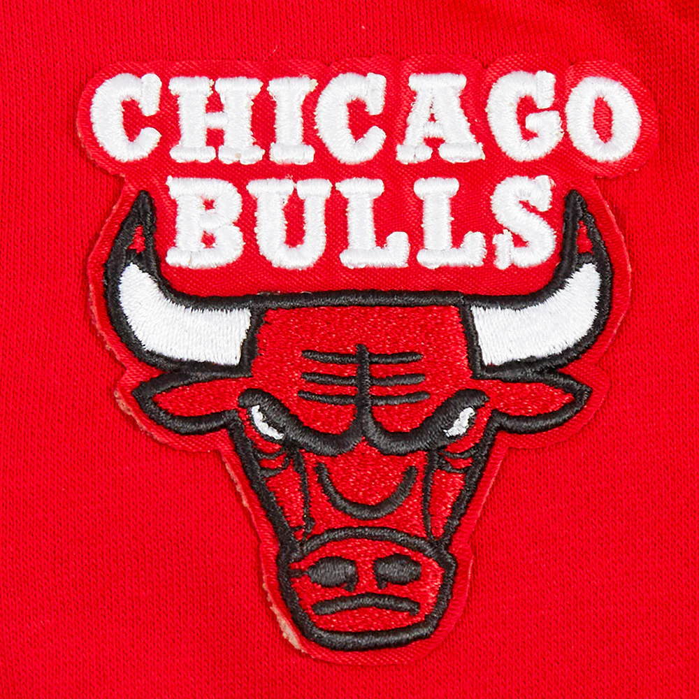 NBA CHICAGO BULLS CLASSIC LITTLE BOYS FLEECE PULLOVER HOODIE (RED) - Image 7