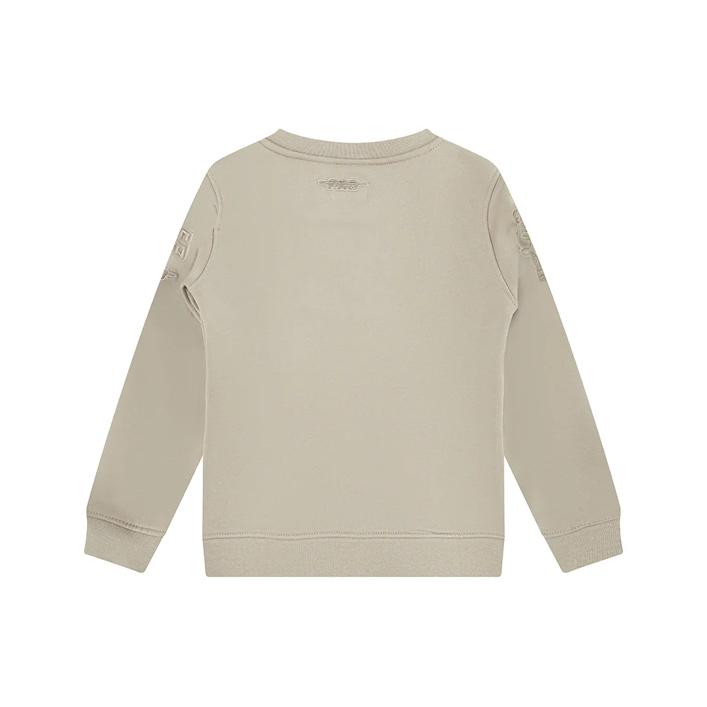 NBA CHICAGO BULLS NEUTRAL LITTLE BOYS FLEECE CREWNECK (TAUPE) - Image 4