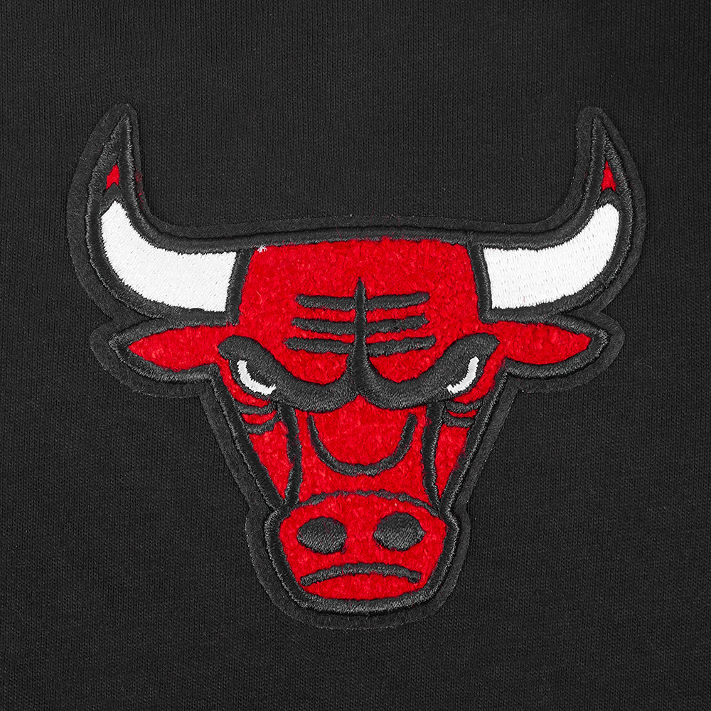 NBA CHICAGO BULLS CLASSIC LITTLE GIRLS SHORT SLEEVE BOXY TEE (BLACK) - Image 5