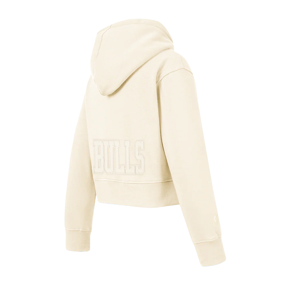 NBA CHICAGO BULLS NEUTRAL LITTLE GIRLS FLEECE PULLOVER HOODIE (EGGSHELL) - Image 4