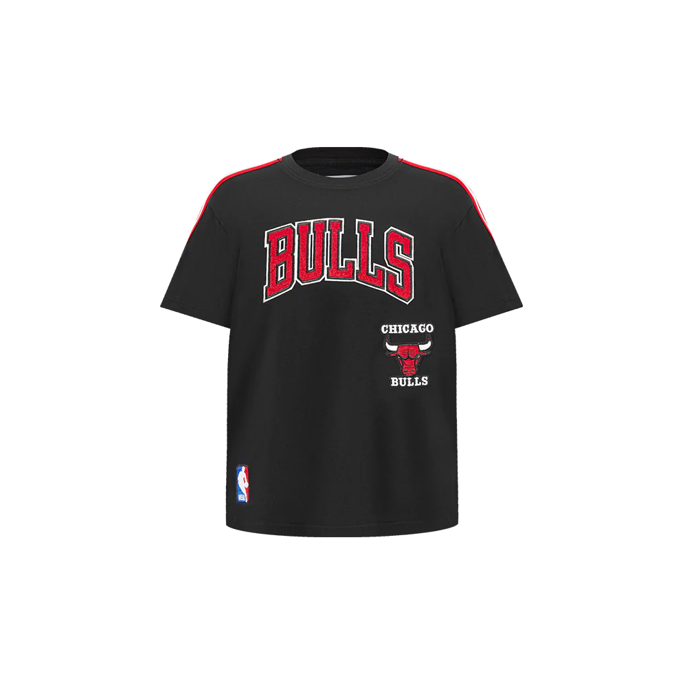 NBA CHICAGO BULLS RETRO CLASSIC TODDLER BOYS SHORT SLEEVE TAPING TEE(BLACK/RED)