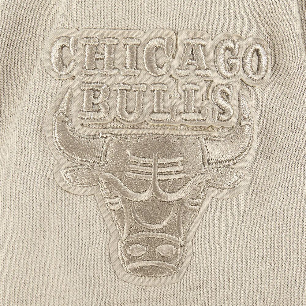 NBA CHICAGO BULLS NEUTRAL TODDLER BOYS FLEECE CREWNECK (TAUPE) - Image 7