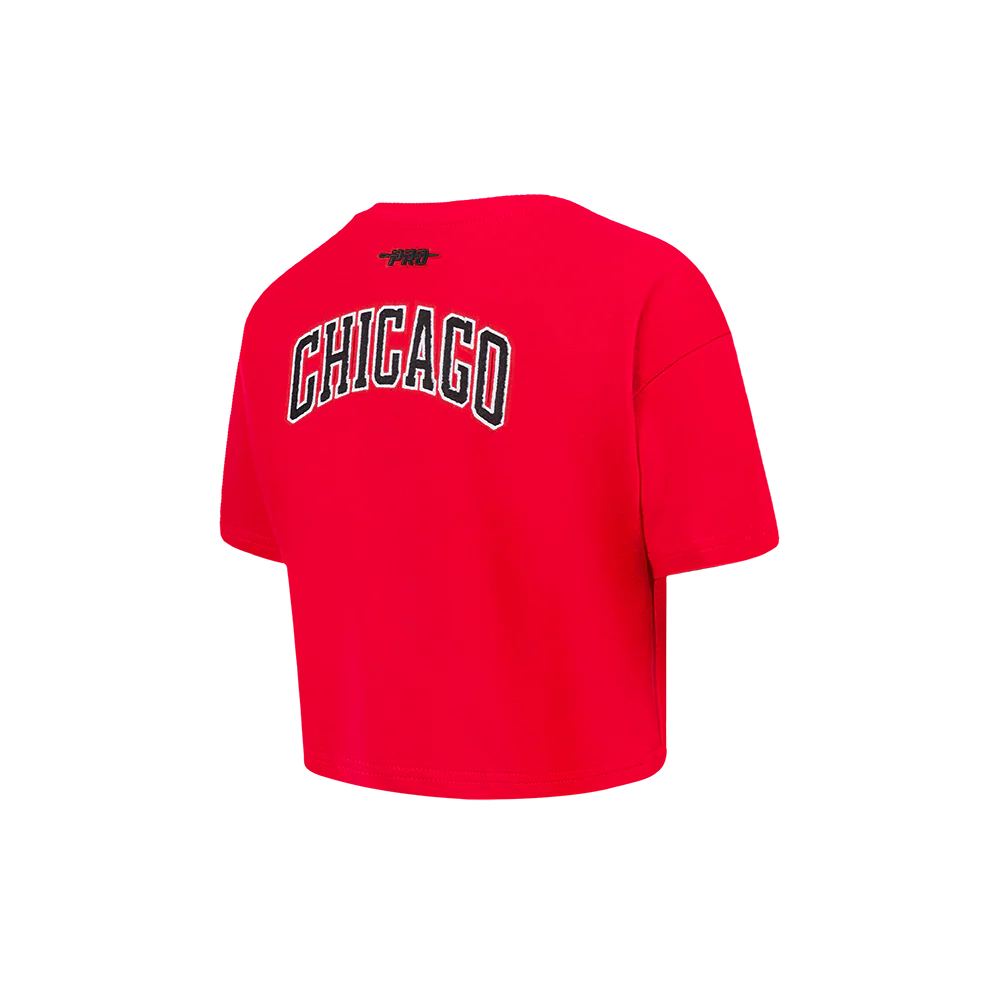 NBA CHICAGO BULLS CLASSIC TODDLER GIRLS SHORT SLEEVE BOXY TEE (RED) - Image 4
