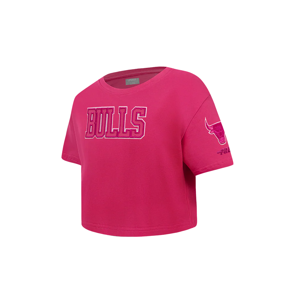 NBA CHICAGO BULLS TRIPLE PINK TODDLER GIRLS SHORT SLEEVE BOXY TEE (BEETROOT PURPLE) - Image 2