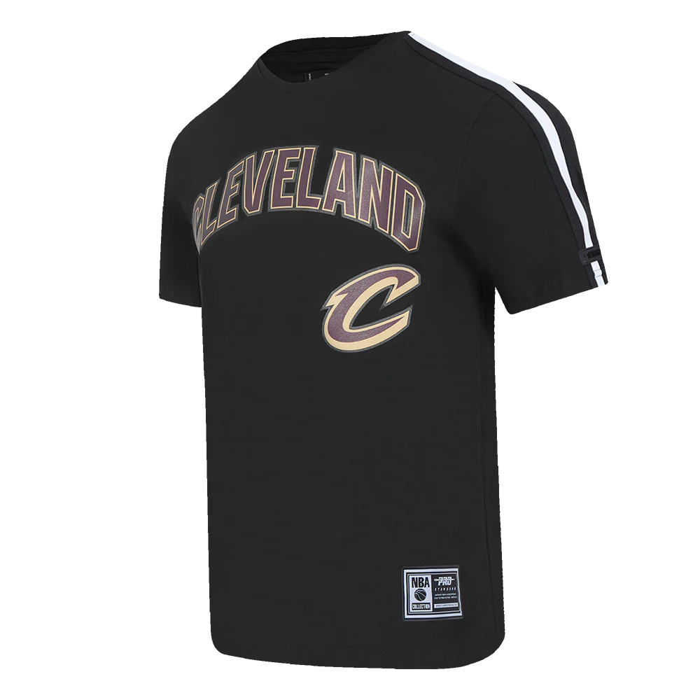 NBA CLEVELAND CAVALIERS CLASSIC MEN'S MESH STRIPED TEE (BLACK) - Image 6