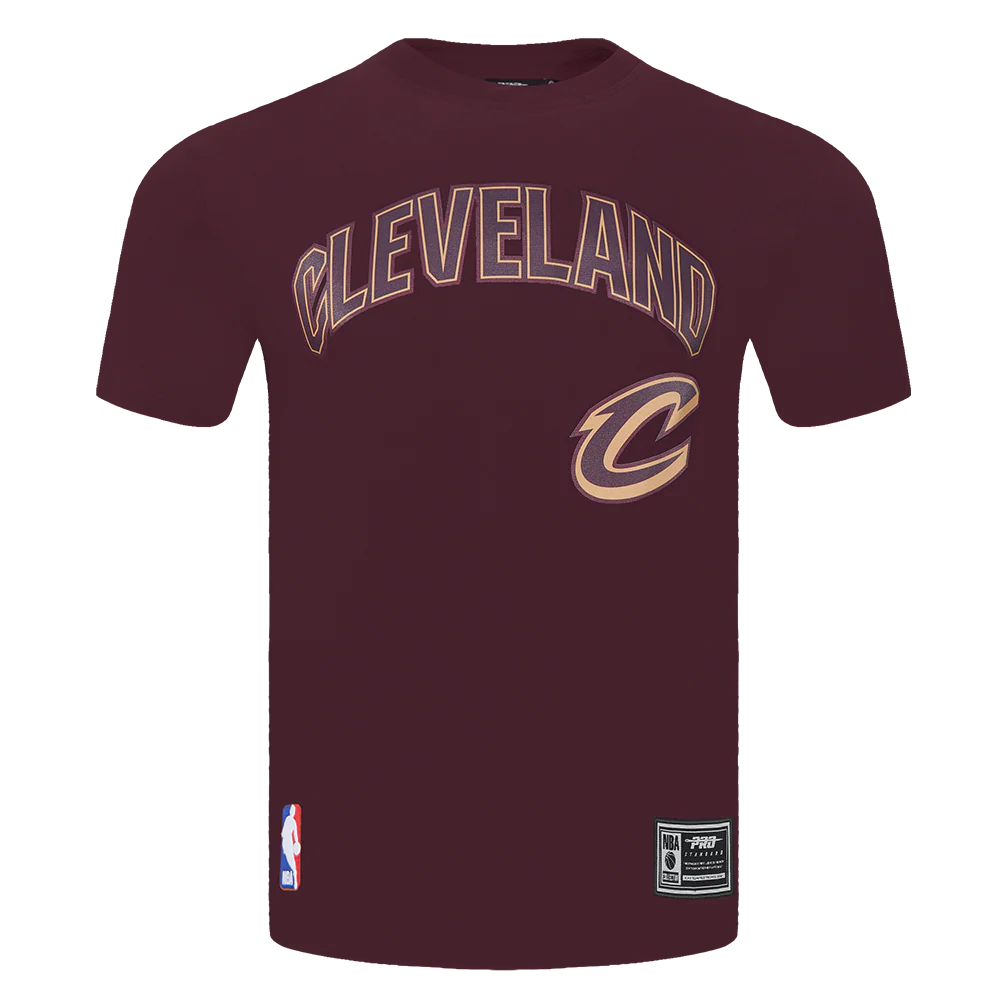 NBA CLEVELAND CAVALIERS CLASSIC MEN'S MESH STRIPED TEE (WINE)