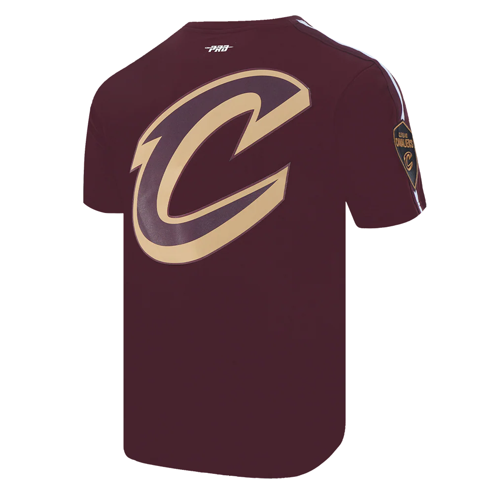 NBA CLEVELAND CAVALIERS CLASSIC MEN'S MESH STRIPED TEE (WINE) - Image 4