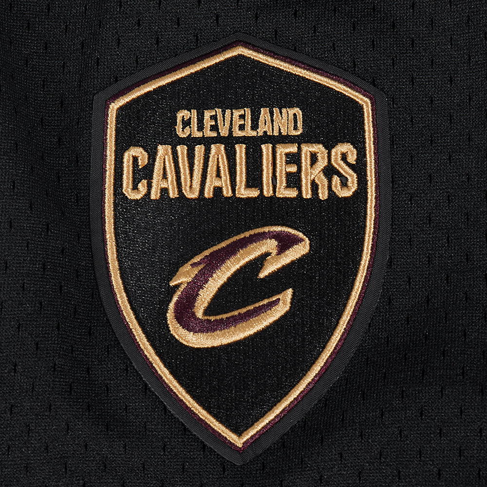 NBA CLEVELAND CAVALIERS CLASSIC MEN'S MESH BUTTON DOWN SHIRT (BLACK) - Image 7