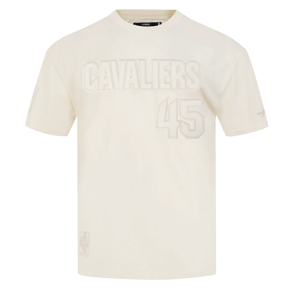 NBA CLEVELAND CAVALIERS DONOVAN MITCHELL #45 NEUTRAL PNN MEN'S CJ DROP SHOULDER TEE (EGGSHELL) - Image 3