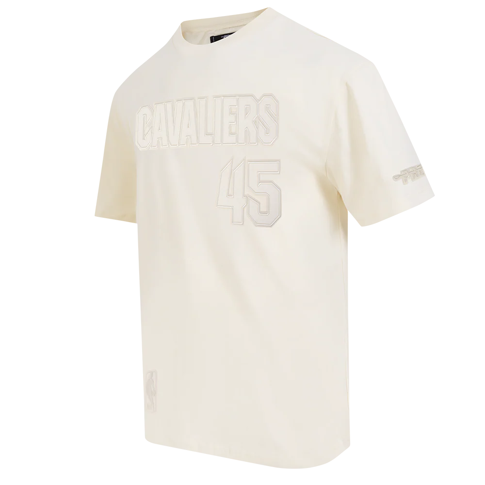 NBA CLEVELAND CAVALIERS DONOVAN MITCHELL #45 NEUTRAL PNN MEN'S CJ DROP SHOULDER TEE (EGGSHELL) - Image 4