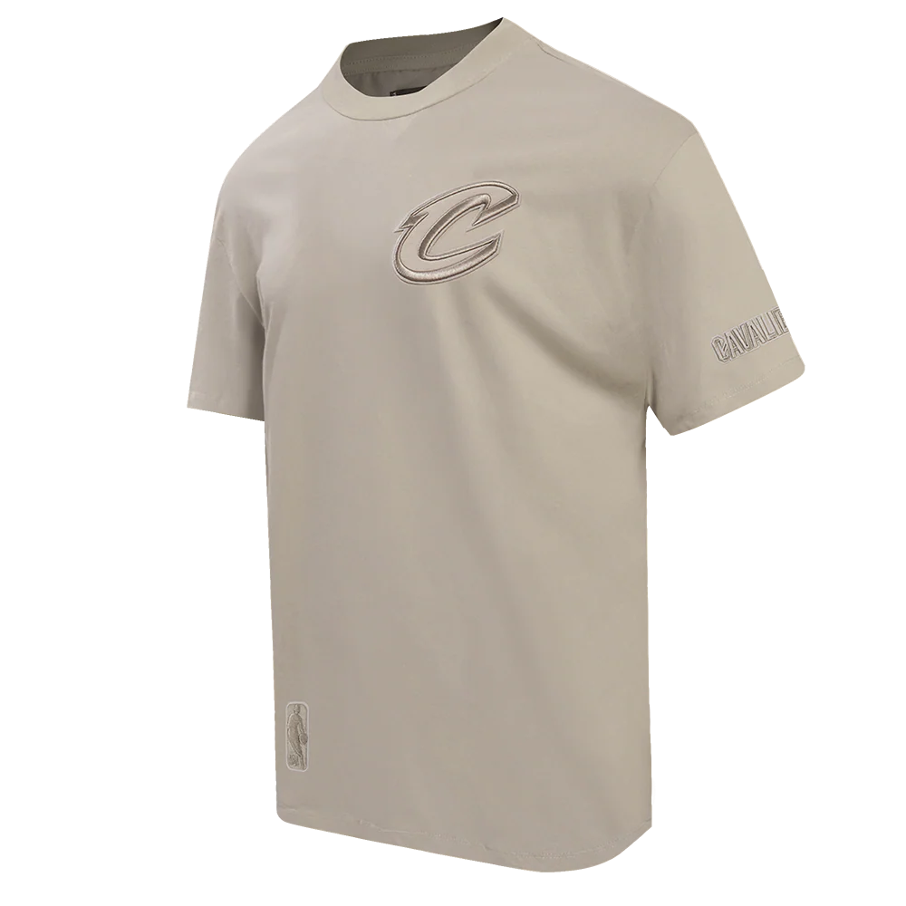 NBA CLEVELAND CAVALIERS NEUTRAL DROP SHOULDER MEN'S TEE (TAUPE) - Image 4