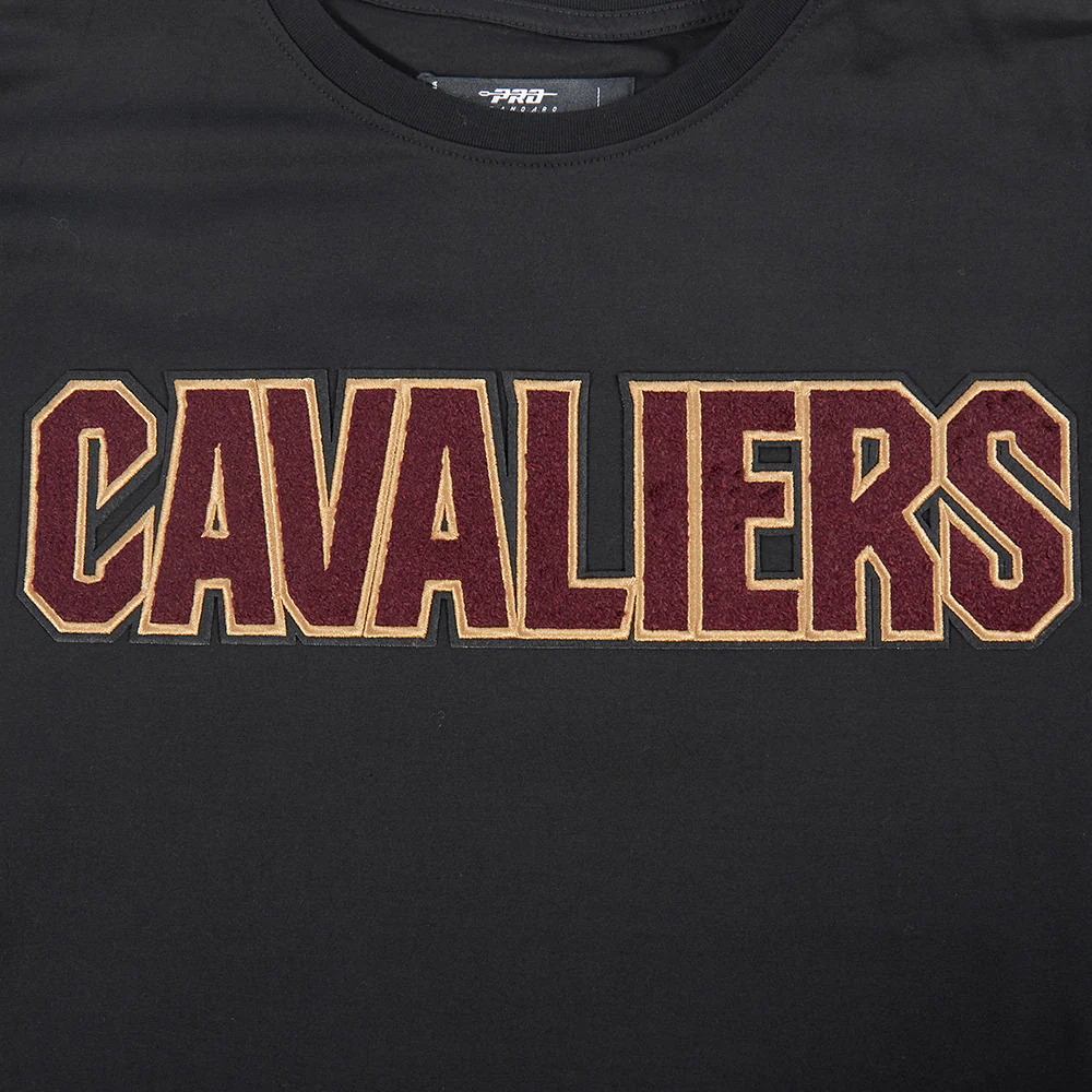 NBA CLEVELAND CAVALIERS CLASSIC CHENILLE MEN'S DOUBLE KNIT TEE (BLACK) - Image 11