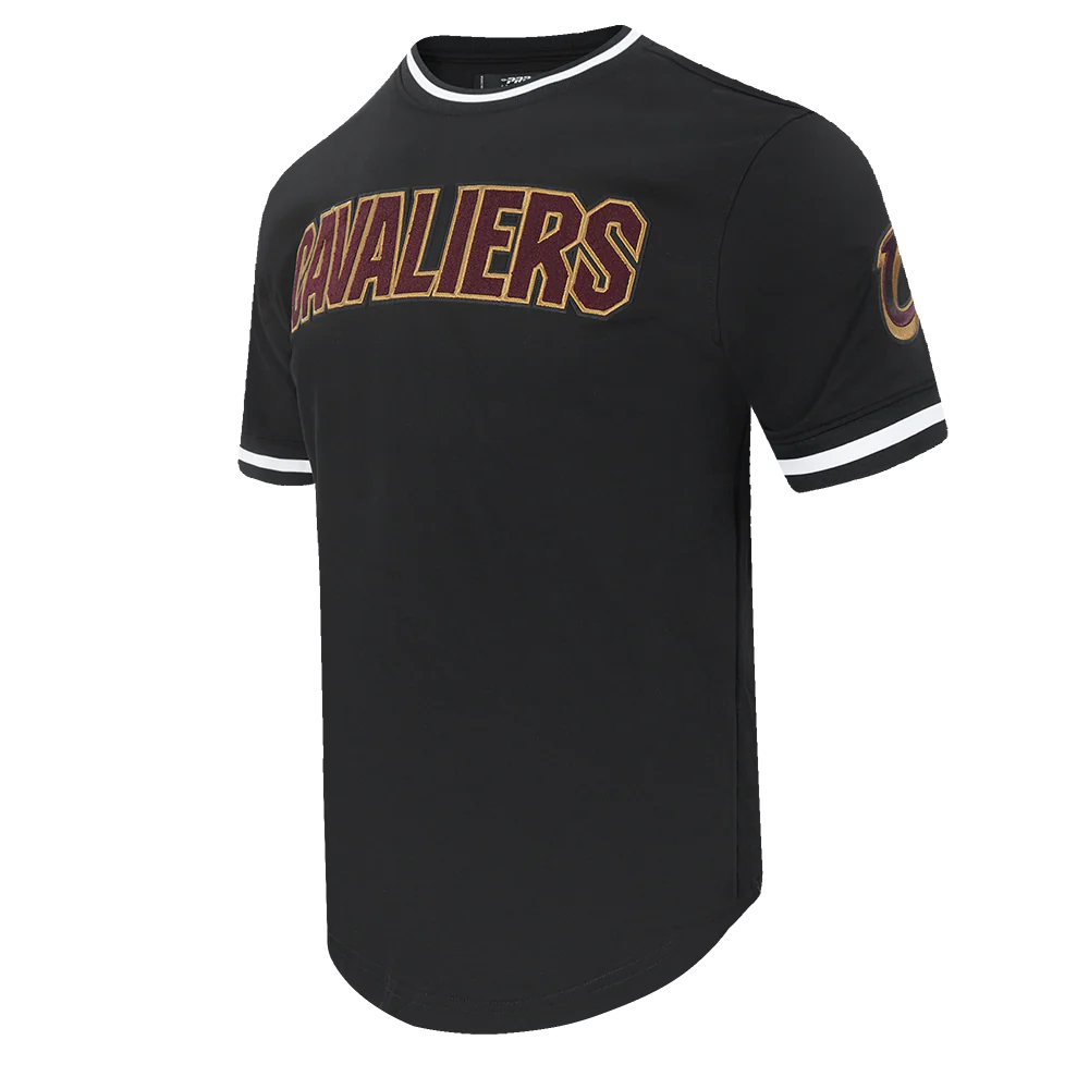 NBA CLEVELAND CAVALIERS CLASSIC CHENILLE MEN'S DOUBLE KNIT TEE (BLACK) - Image 8