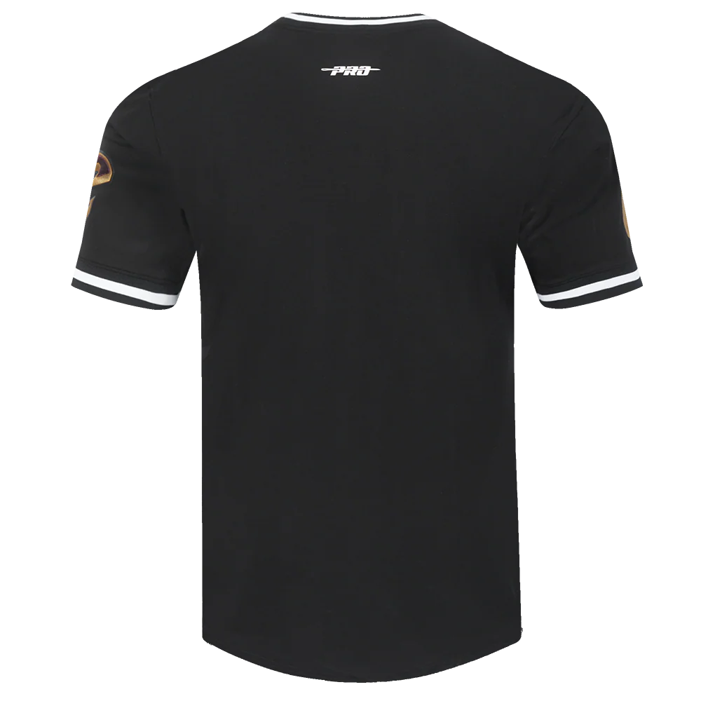 NBA CLEVELAND CAVALIERS CLASSIC CHENILLE MEN'S DOUBLE KNIT TEE (BLACK) - Image 9