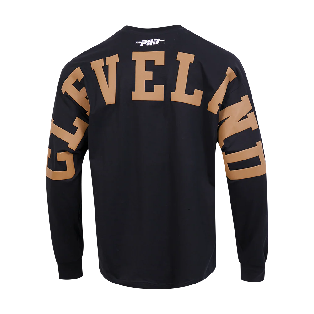 NBA CLEVELAND CAVALIERS WINGSPAN MEN'S DROP SHOULDER LS TEE (BLACK) - Image 4