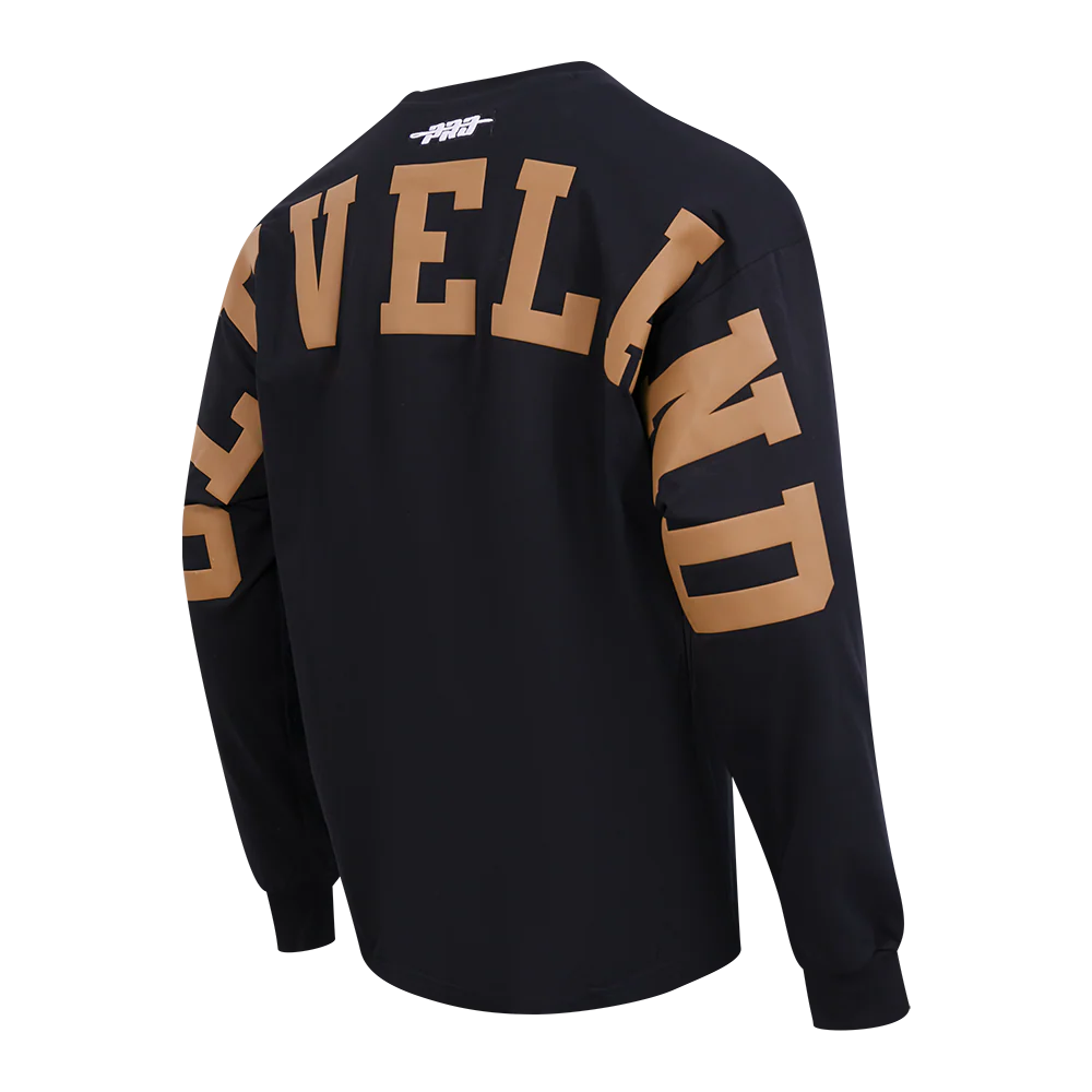NBA CLEVELAND CAVALIERS WINGSPAN MEN'S DROP SHOULDER LS TEE (BLACK) - Image 6