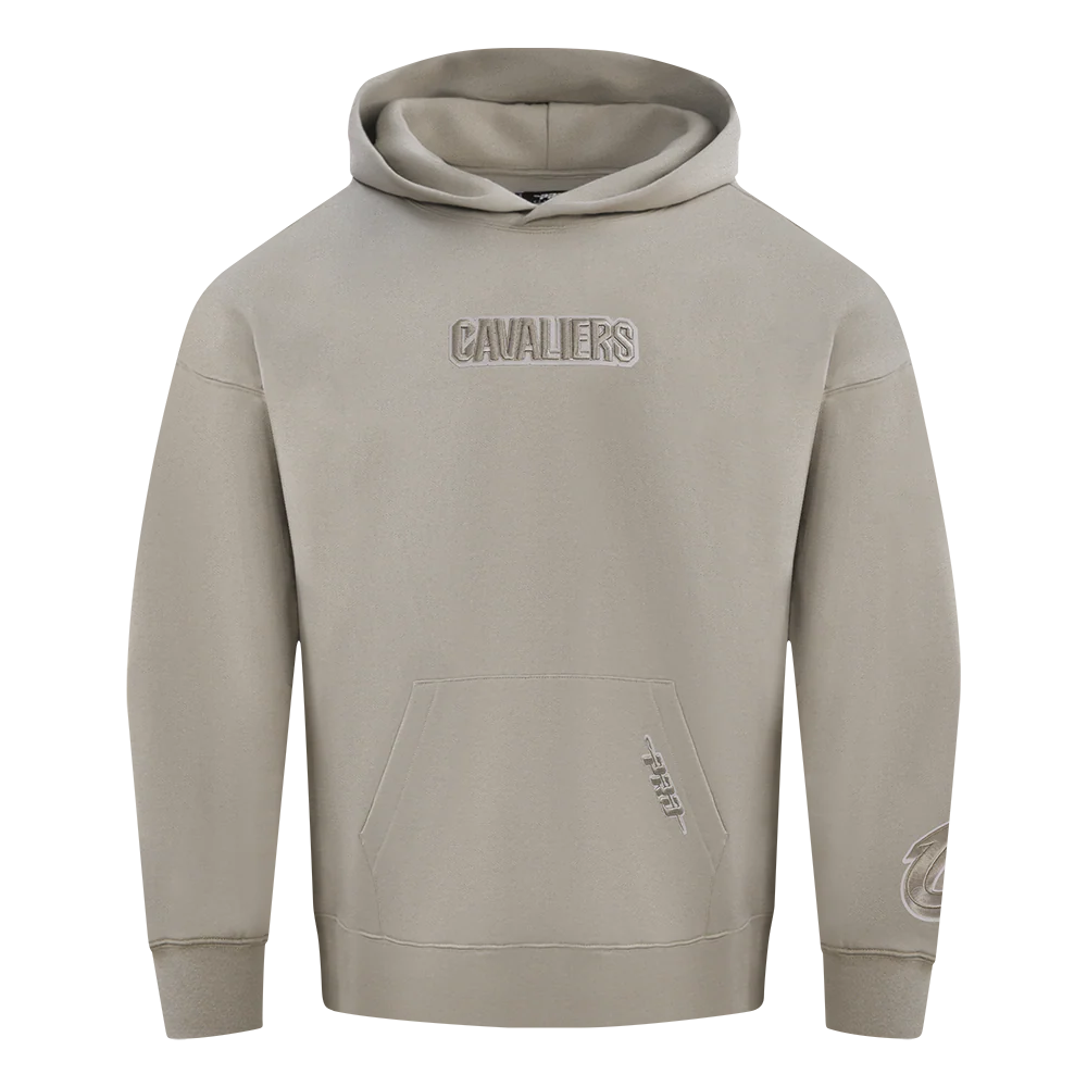 NBA CLEVELAND CAVALIERS WINGSPAN MEN'S DROP SHOULDER FLEECE PULLOVER HOODIE (TAUPE) - Image 3