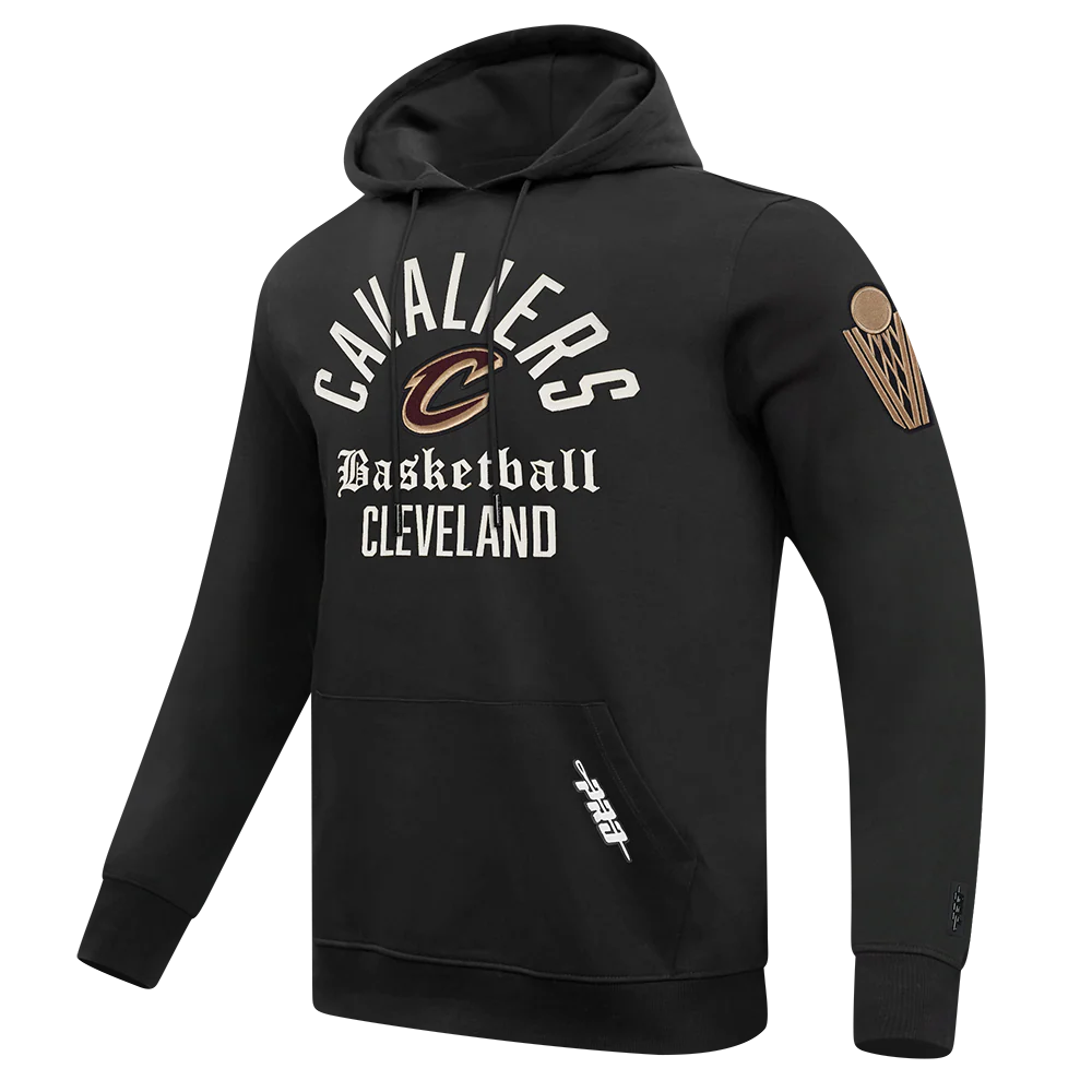 CLEVELAND CAVALIERS MODERN ORIGINALS MEN'S FLC PO HOODIE (BLACK) - Image 4