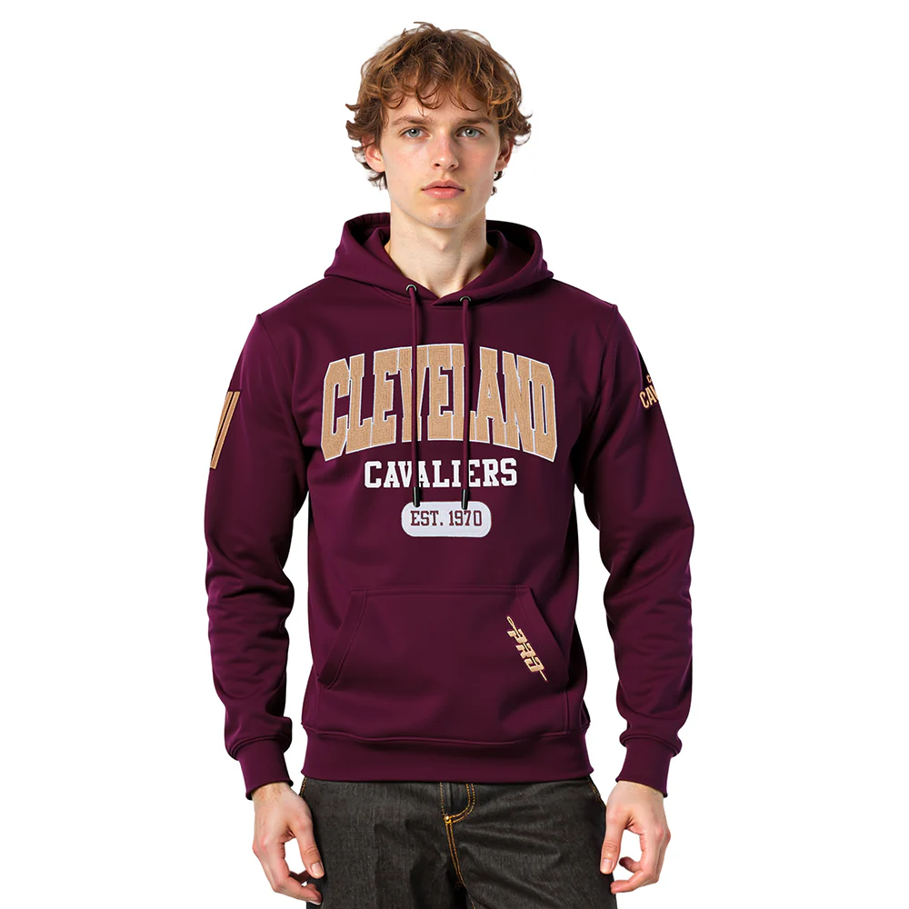 NBA CLEVELAND CAVALIERS CITY ARCH MEN'S FLC PO HOODIE (WINE)
