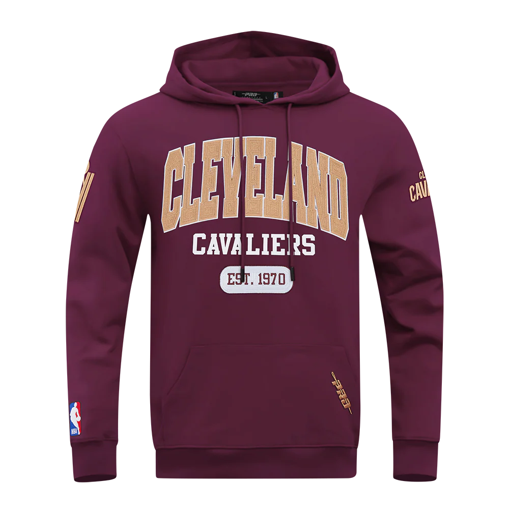 NBA CLEVELAND CAVALIERS CITY ARCH MEN'S FLC PO HOODIE (WINE) - Image 3