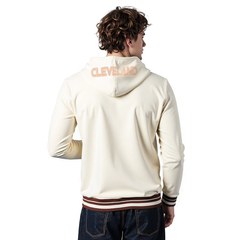 NBA CLEVELAND CAVALIERS CITY EDITION 25-26 MEN'S RIB FLC PO HOODIE (EGGSHELL/WINE) - Image 2