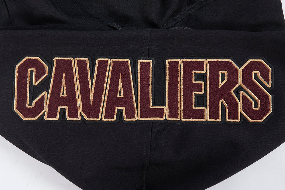 NBA CLEVELAND CAVALIERS CLASSIC CHENILLE MEN'S DOUBLE KNIT PULLOVER HOODIE (BLACK) - Image 11
