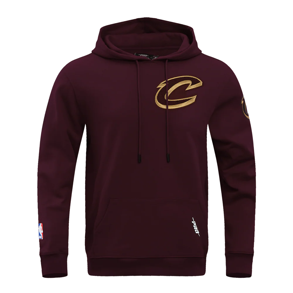 NBA CLEVELAND CAVALIERS CLASSIC CHENILLE MEN'S DOUBLE KNIT PULLOVER HOODIE (WINE) - Image 5