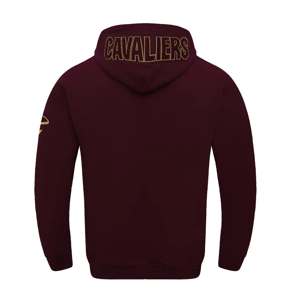 NBA CLEVELAND CAVALIERS CLASSIC CHENILLE MEN'S DOUBLE KNIT PULLOVER HOODIE (WINE) - Image 7