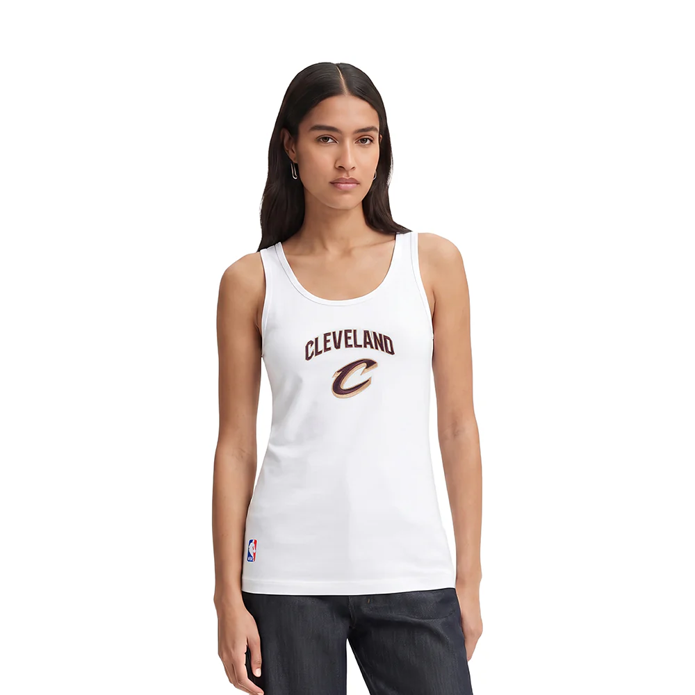 NBA CLEVELAND CAVALIERS CLASSIC WOMEN'S RELAXED FIT RACERBACK (WHITE)