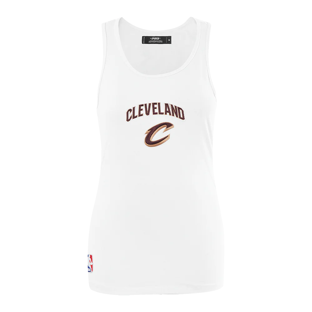 NBA CLEVELAND CAVALIERS CLASSIC WOMEN'S RELAXED FIT RACERBACK (WHITE) - Image 3