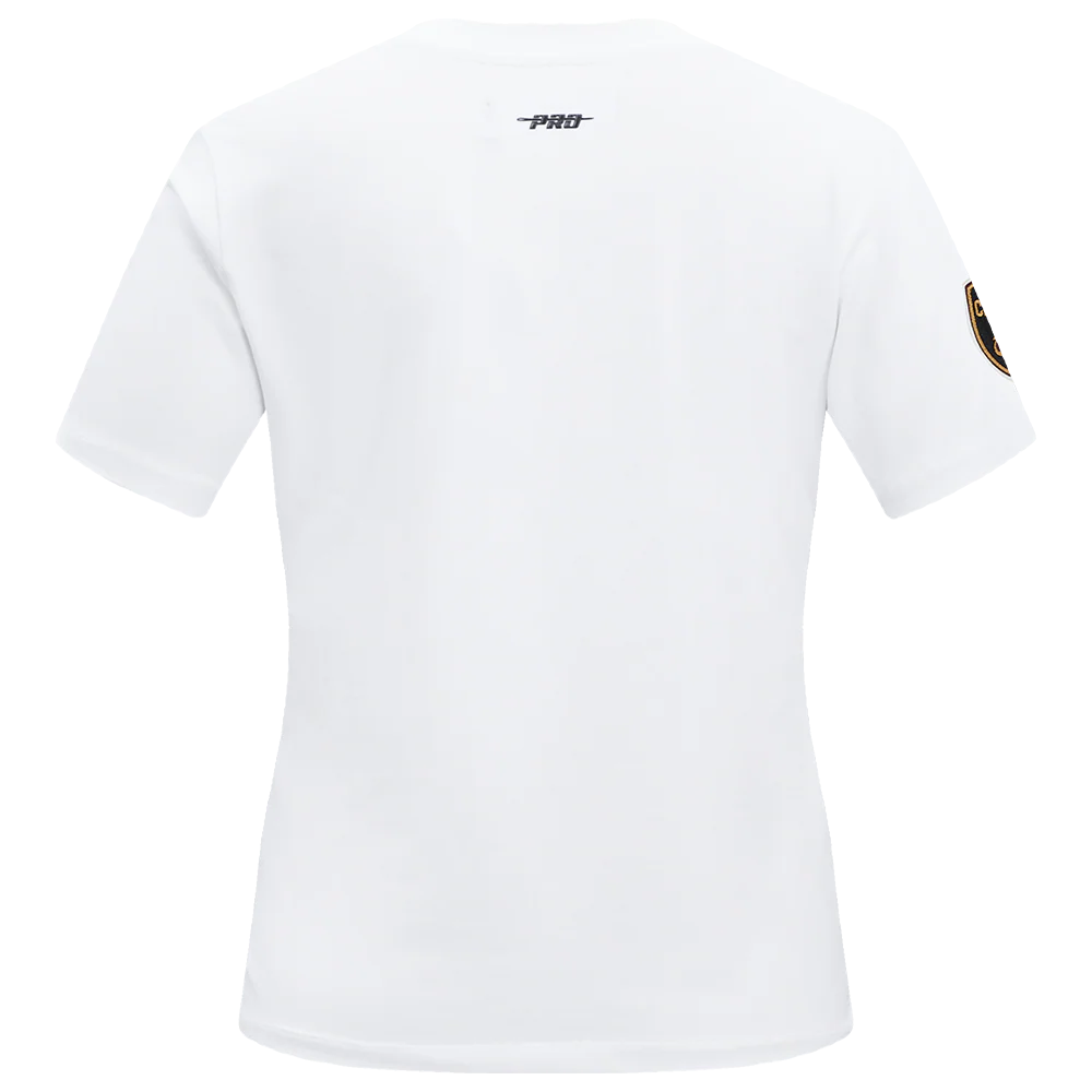 NBA CLEVELAND CAVALIERS CLASSIC SHORT SLEEVE WOMEN'S SINGLE JERSEY SLIM FIT TEE (WHITE) - Image 3