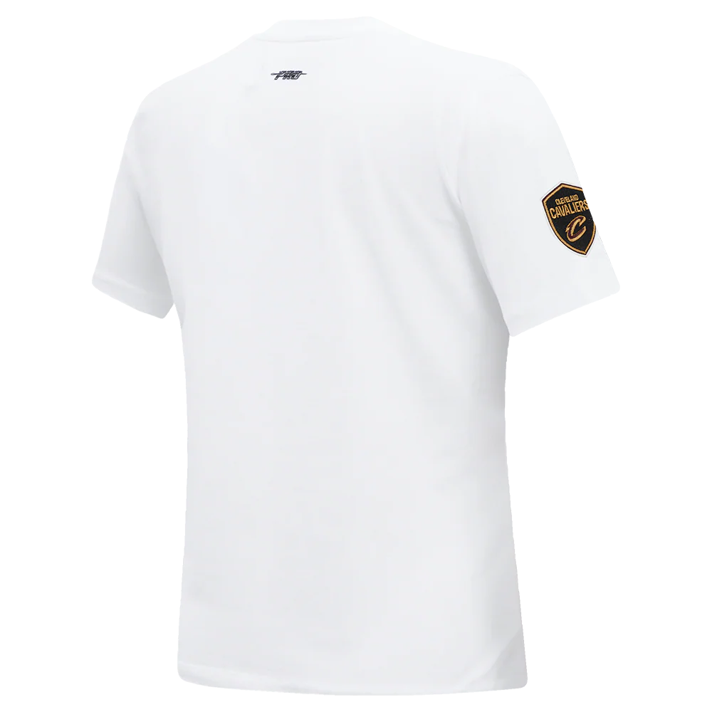 NBA CLEVELAND CAVALIERS CLASSIC SHORT SLEEVE WOMEN'S SINGLE JERSEY SLIM FIT TEE (WHITE) - Image 4