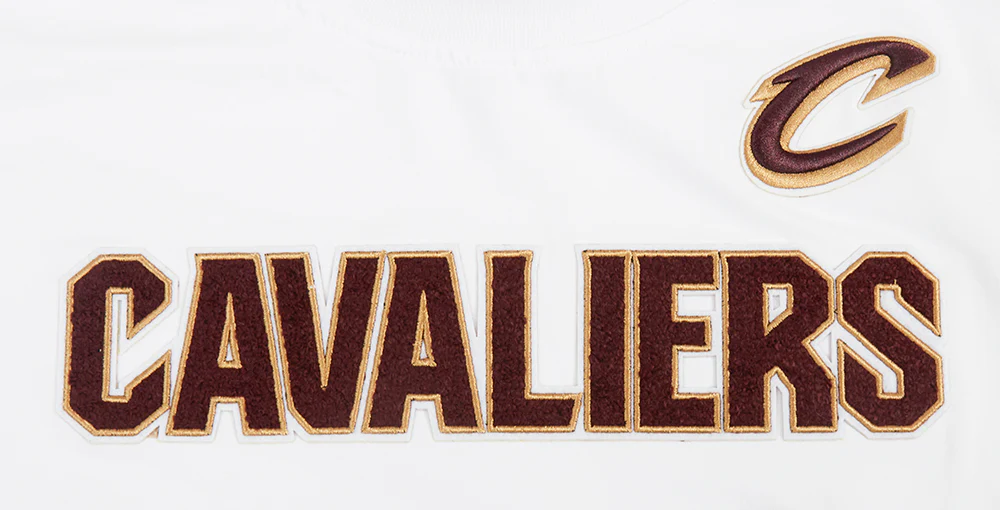 NBA CLEVELAND CAVALIERS CLASSIC SHORT SLEEVE WOMEN'S SINGLE JERSEY SLIM FIT TEE (WHITE) - Image 5