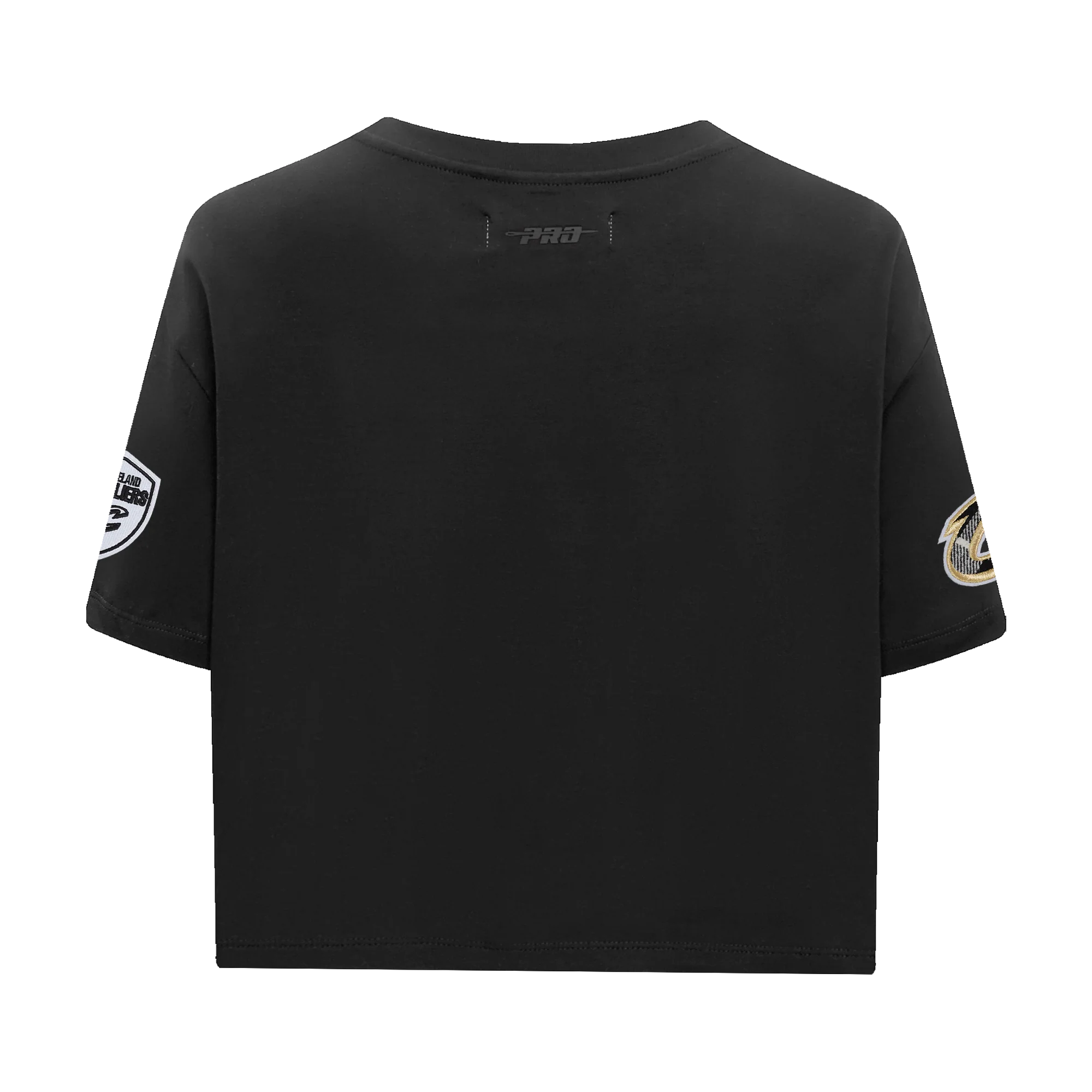 NBA CLEVELAND CAVALIERS PRO PREP SINGLE JERSEY BOXY WOMEN'S TEE (BLACK) - Image 3