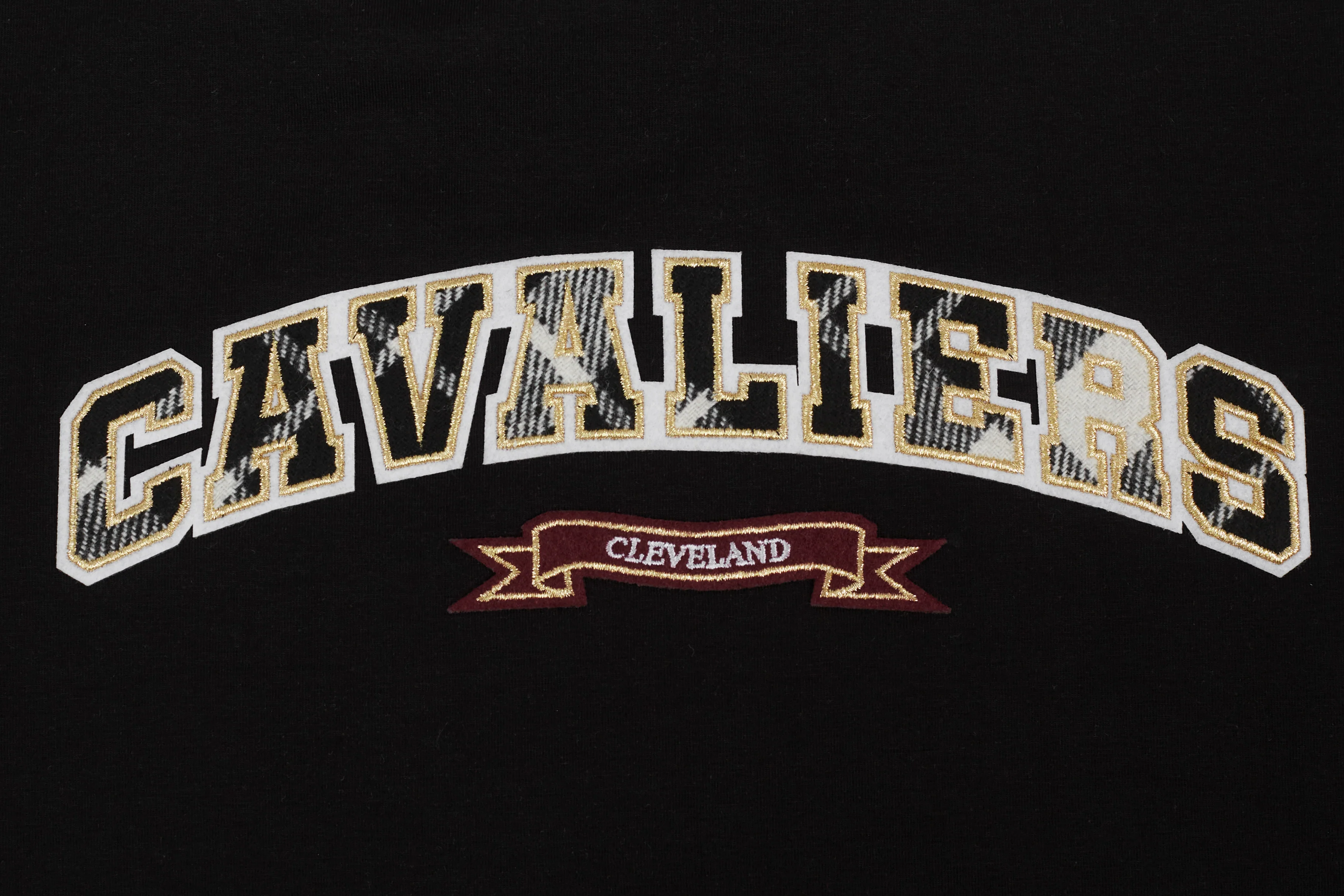 NBA CLEVELAND CAVALIERS PRO PREP SINGLE JERSEY BOXY WOMEN'S TEE (BLACK) - Image 5