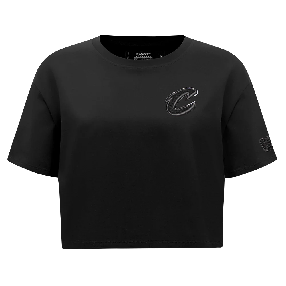 NBA CLEVELAND CAVALIERS TRIPLE BLACK WOMEN'S SJ BOXY TEE (TRIPLE BLACK)