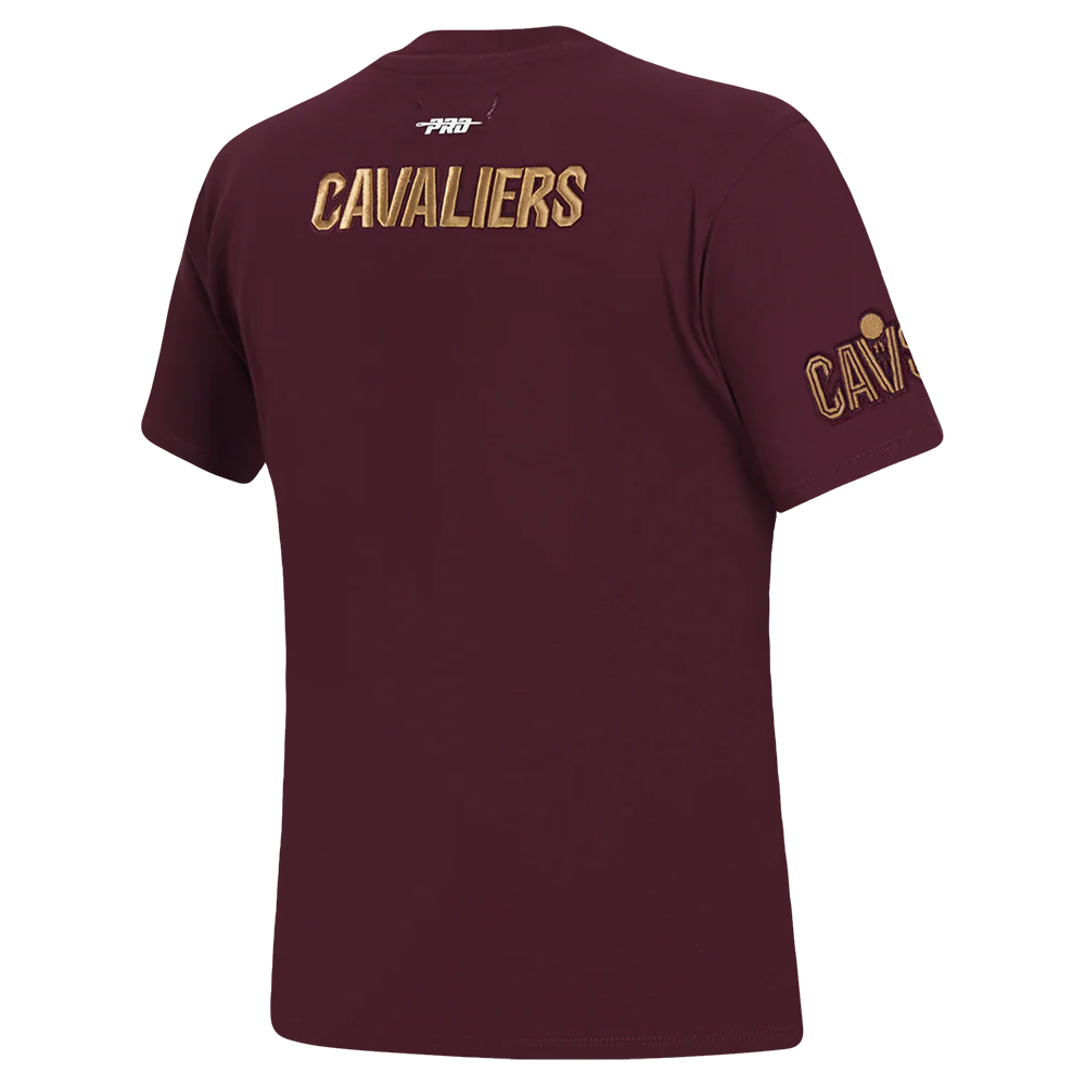 NBA CLEVELAND CAVALIERS OLD ENGLISH WOMEN'S SJ SLIM FIT TEE (WINE) - Image 4