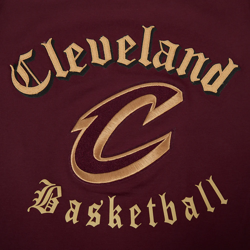 NBA CLEVELAND CAVALIERS OLD ENGLISH WOMEN'S SJ SLIM FIT TEE (WINE) - Image 5