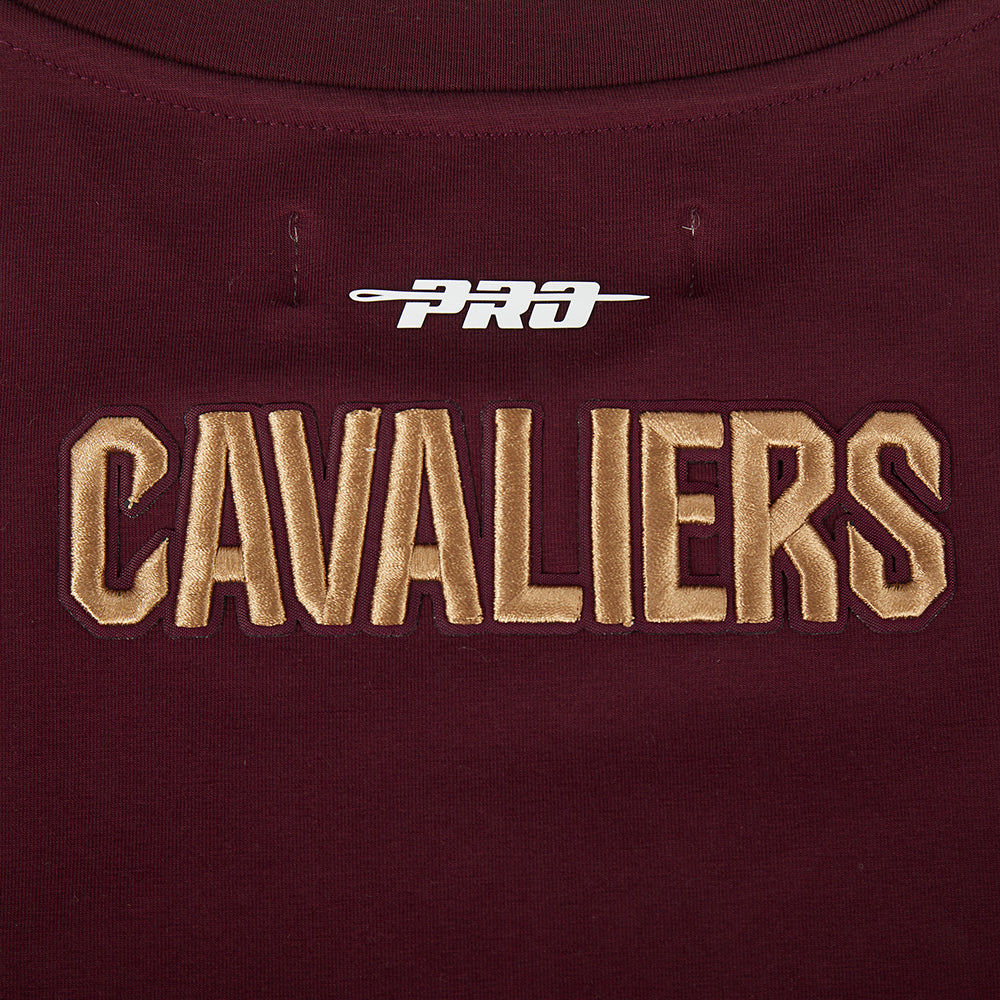 NBA CLEVELAND CAVALIERS OLD ENGLISH WOMEN'S SJ SLIM FIT TEE (WINE) - Image 6