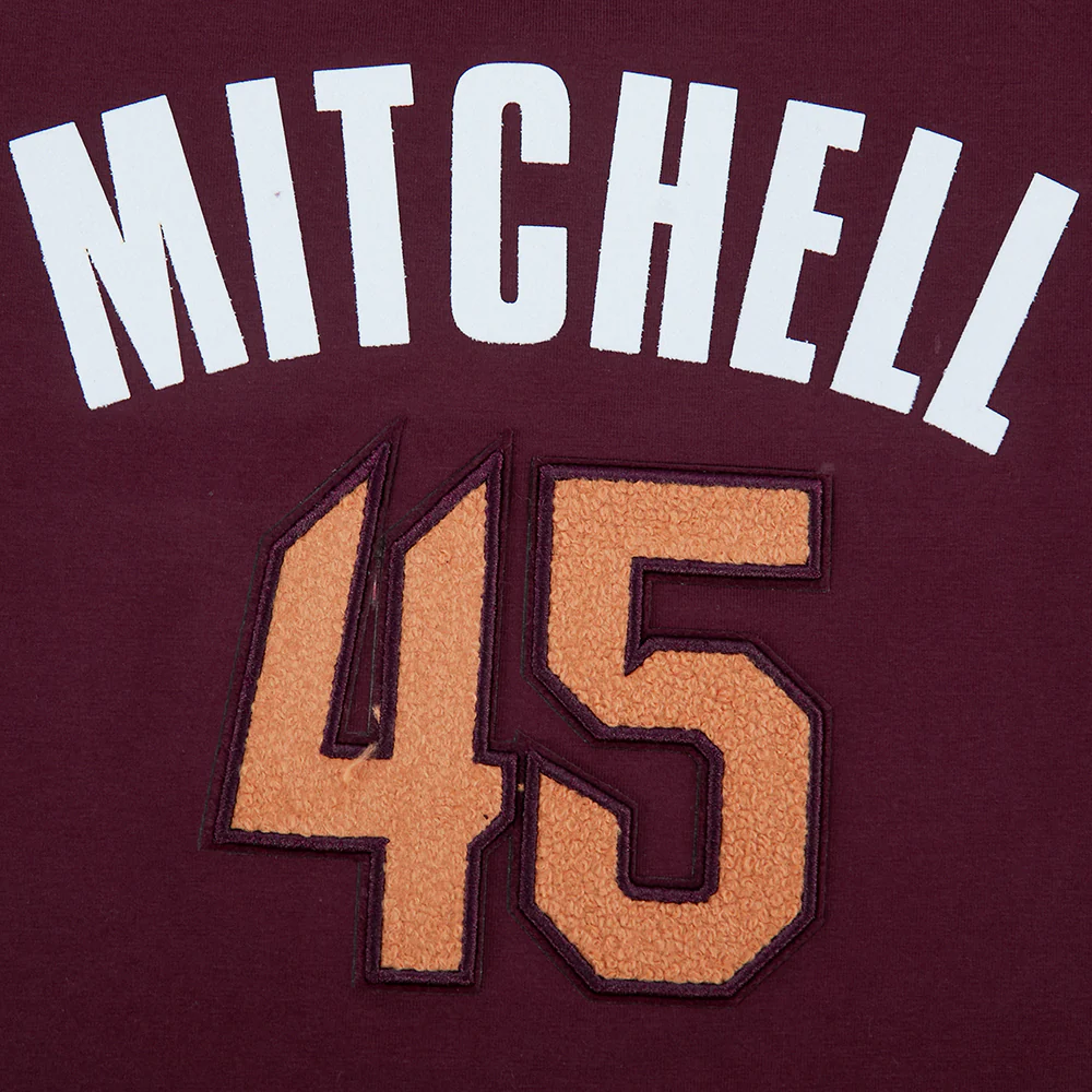 NBA CLEVELAND CAVALIERS DONOVAN MITCHELL #45 CLASSIC PNN WOMEN'S SJ BO (WINE) - Image 5