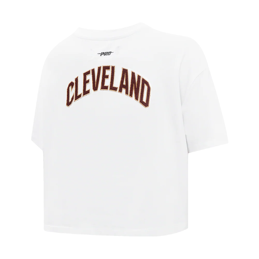 NBA CLEVELAND CAVALIERS CLASSIC WOMEN'S BOXY TEE (WHITE) - Image 8