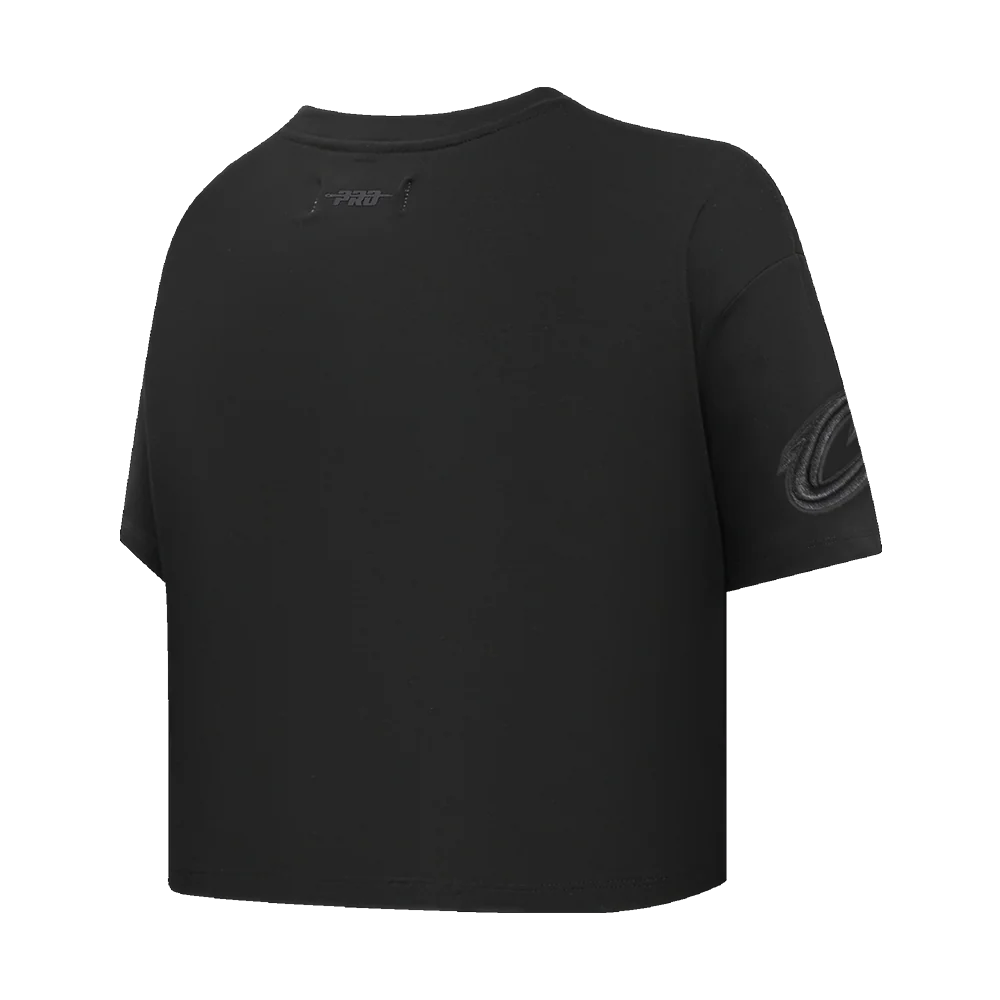 NBA CLEVELAND CAVALIERS NEUTRAL WOMEN'S BOXY TEE (BLACK) - Image 4