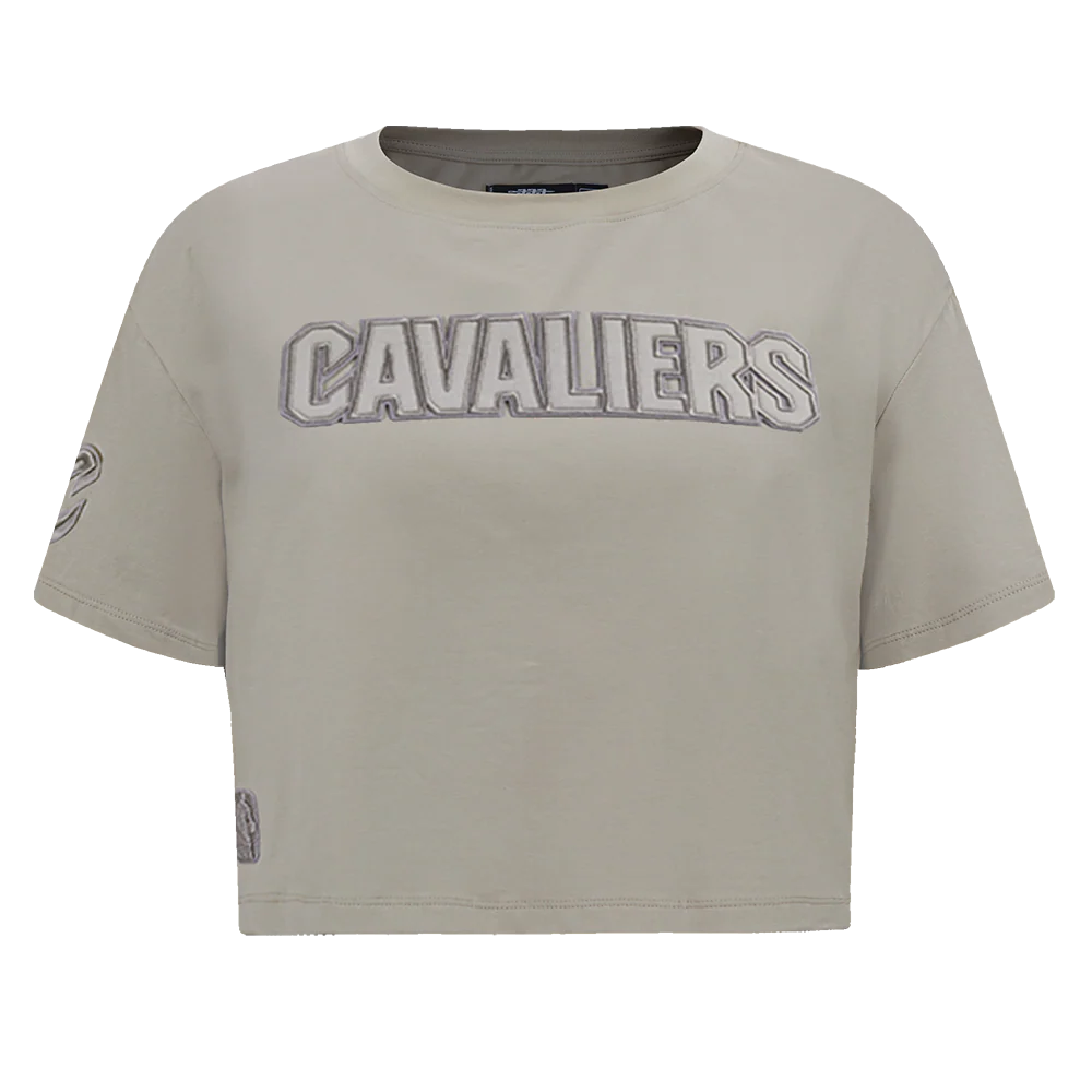 NBA CLEVELAND CAVALIERS NEUTRAL WOMEN'S BOXY TEE (TAUPE) - Image 3