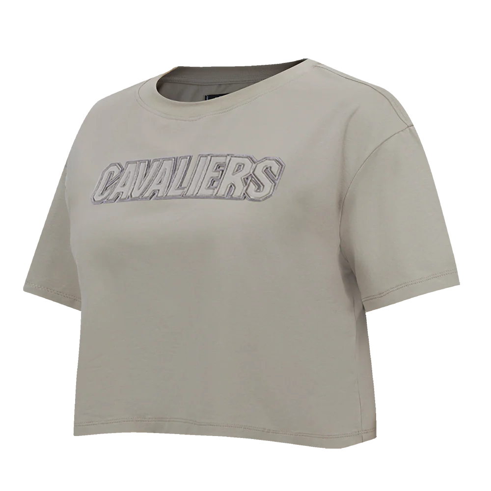 NBA CLEVELAND CAVALIERS NEUTRAL WOMEN'S BOXY TEE (TAUPE) - Image 4
