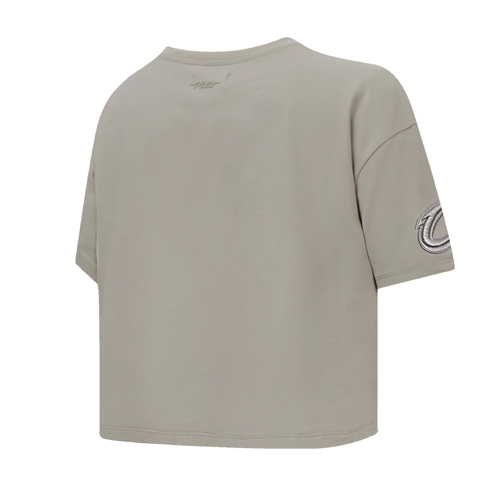 NBA CLEVELAND CAVALIERS NEUTRAL WOMEN'S BOXY TEE (TAUPE) - Image 6