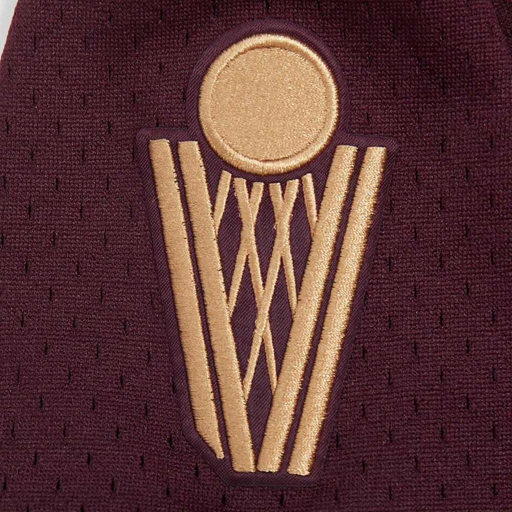 NBA CLEVELAND CAVALIERS CLASSIC BIG BOY'S MESH BUTTON DOWN SHIRT (WINE) - Image 8