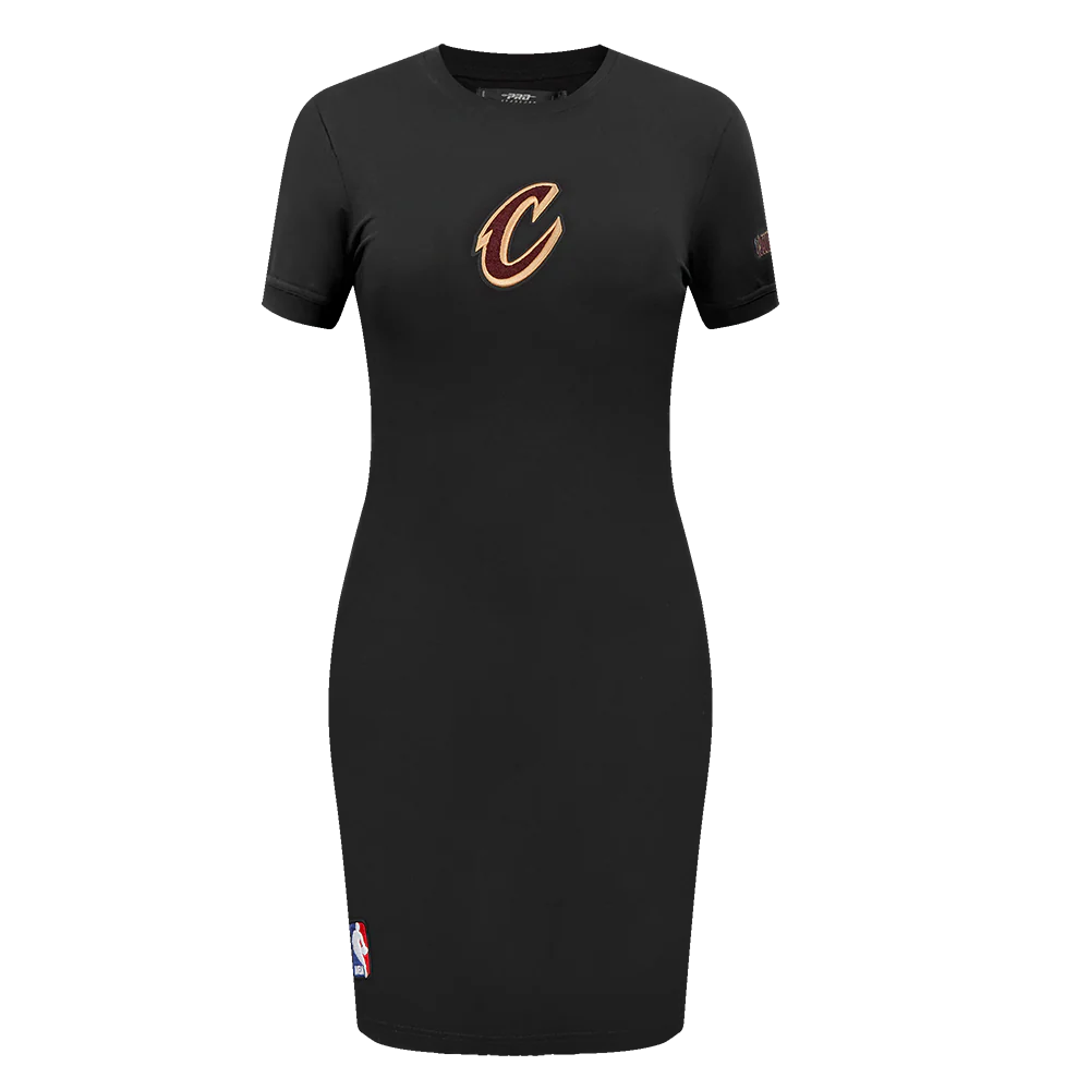 NBA CLEVELAND CAVALIERS CLASSIC WOMEN'S BODYCON DRESS (BLACK)